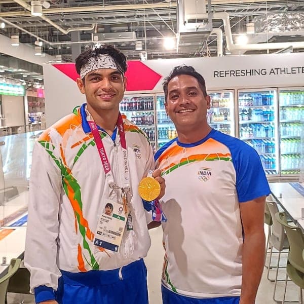 Dr. Pandey with Olympic athlete